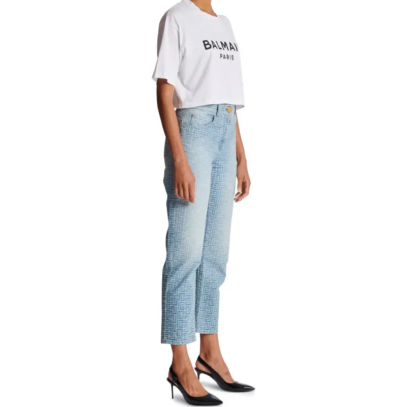 BALMAIN Logo print T shirt-5