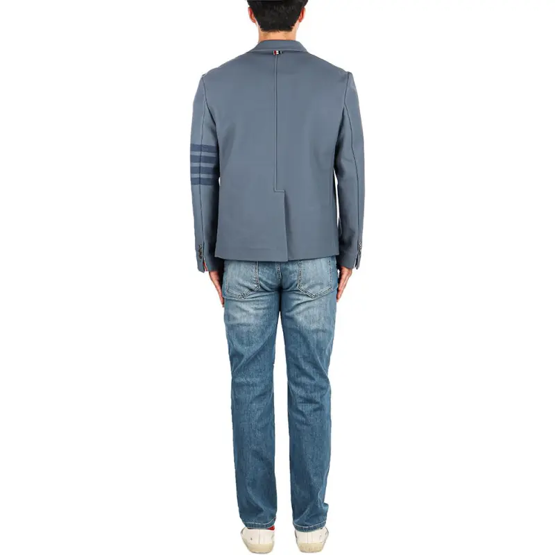THOM BROWNE Jackets Men Navy Blue-3