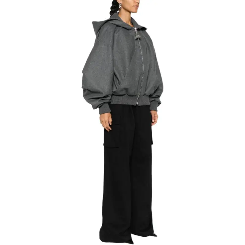 The Attico Oversized Hooded Bomber Jacket-3