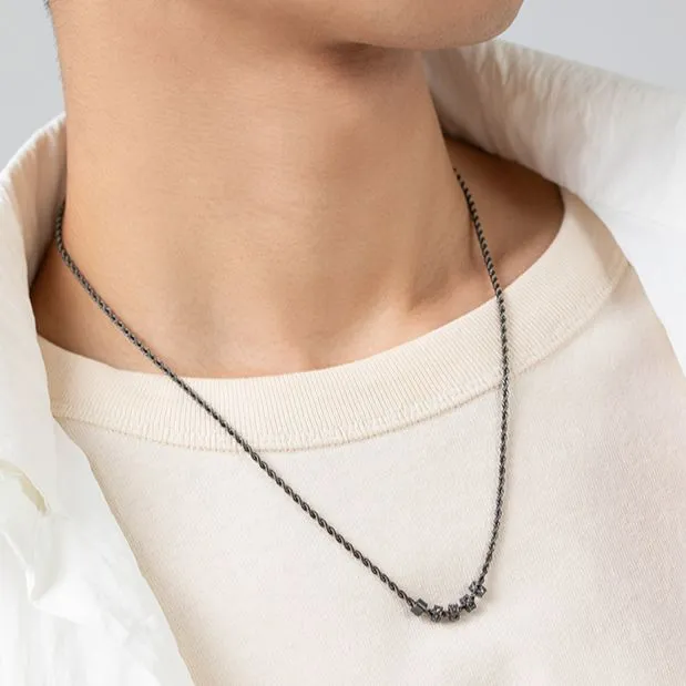 EMPORIO ARMANI Stainless Steel Necklaces Men's Dark Gray-2