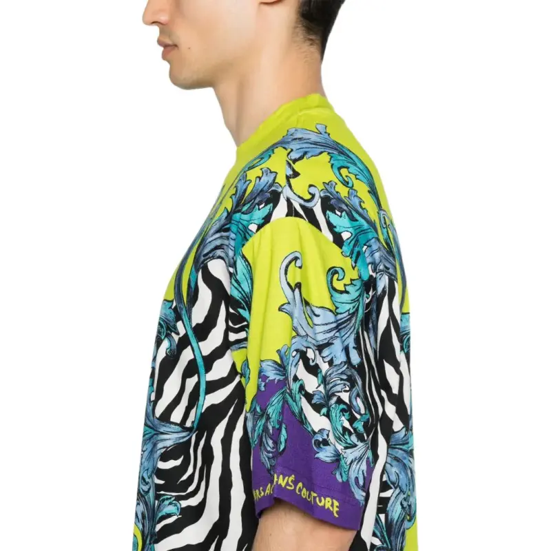 VERSACE JEANS COUTURE Zebra Barocco print T shirt-3
