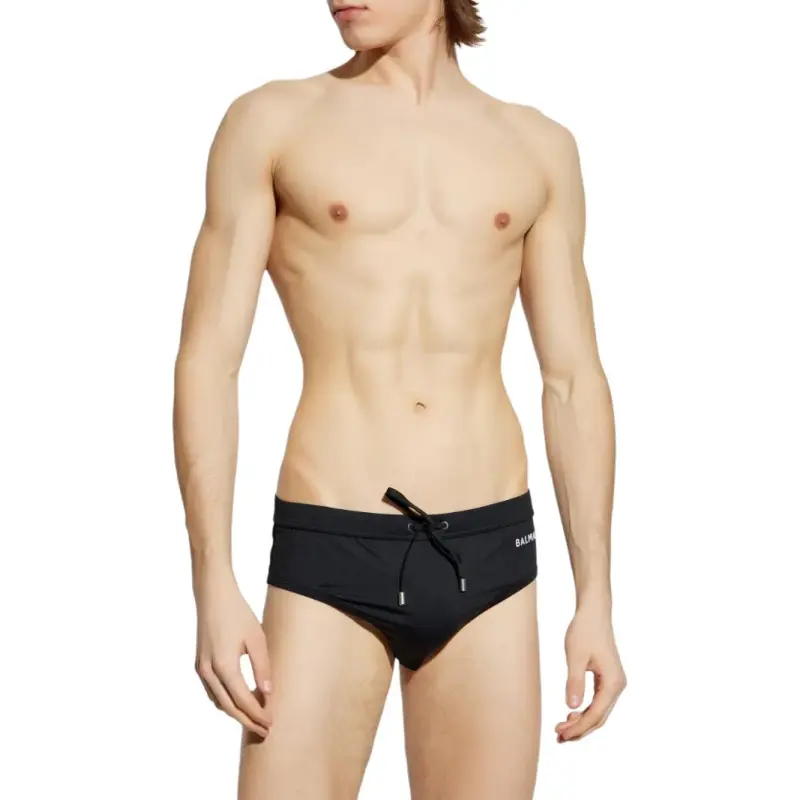 BALMAIN Drawstring Swim Briefs-1