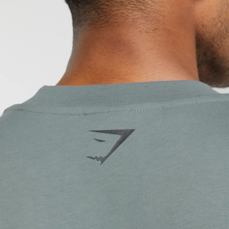 GYMSHARK T Shirts Men Cyan-4