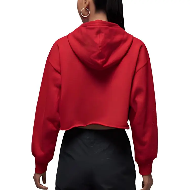 JORDAN Flight Fleece Women's Cropped Satin-Lined Hoodie-1