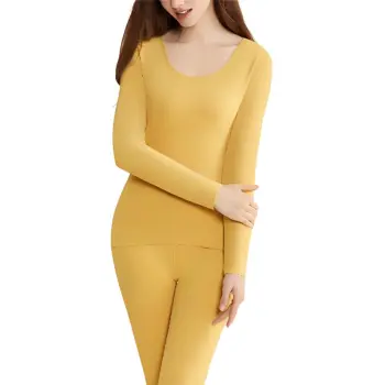 Red Bean Thermal Set Women's Ginger Yellow