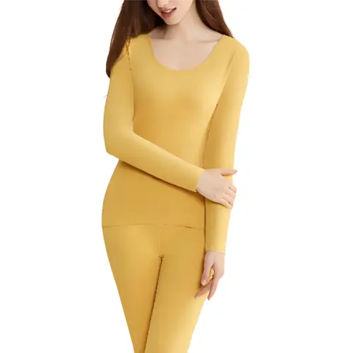 Red Bean Thermal Set Women's Ginger Yellow