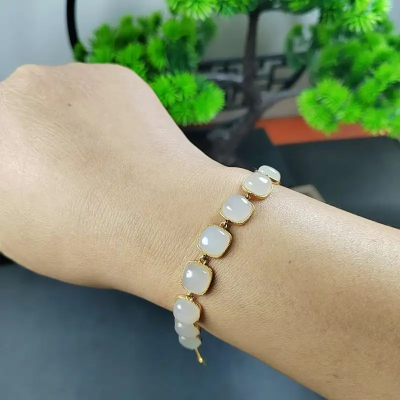 YOULING Bracelets White Jade Women's-8