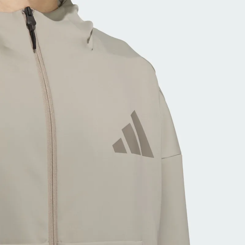 Adidas True Healing Series ZNE COOL Jacket Men's Light Sesame Gray Brown-3