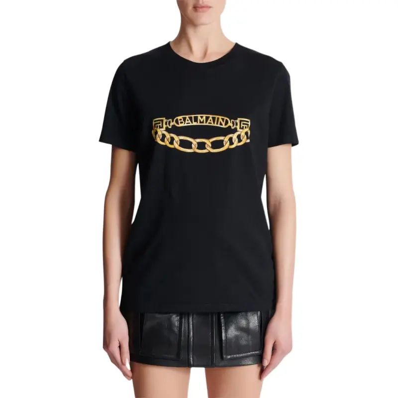 BALMAIN Chain print T shirt-2