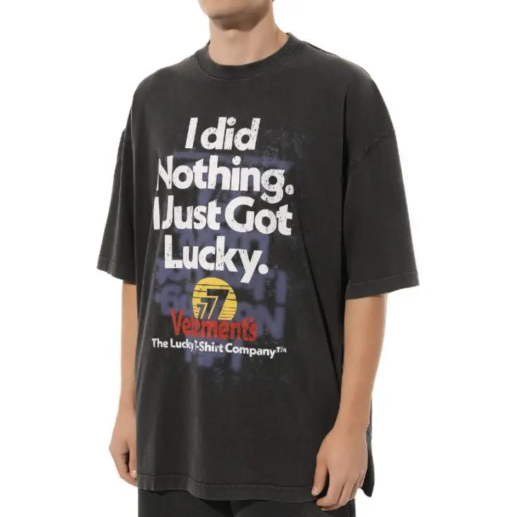 Vetements T-Shirts Men Gray-3