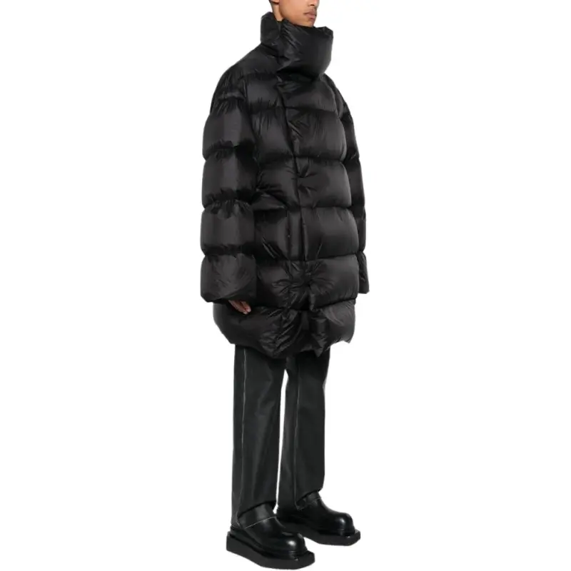 RICK OWENS Funnel neck Quilted Down Coat-2
