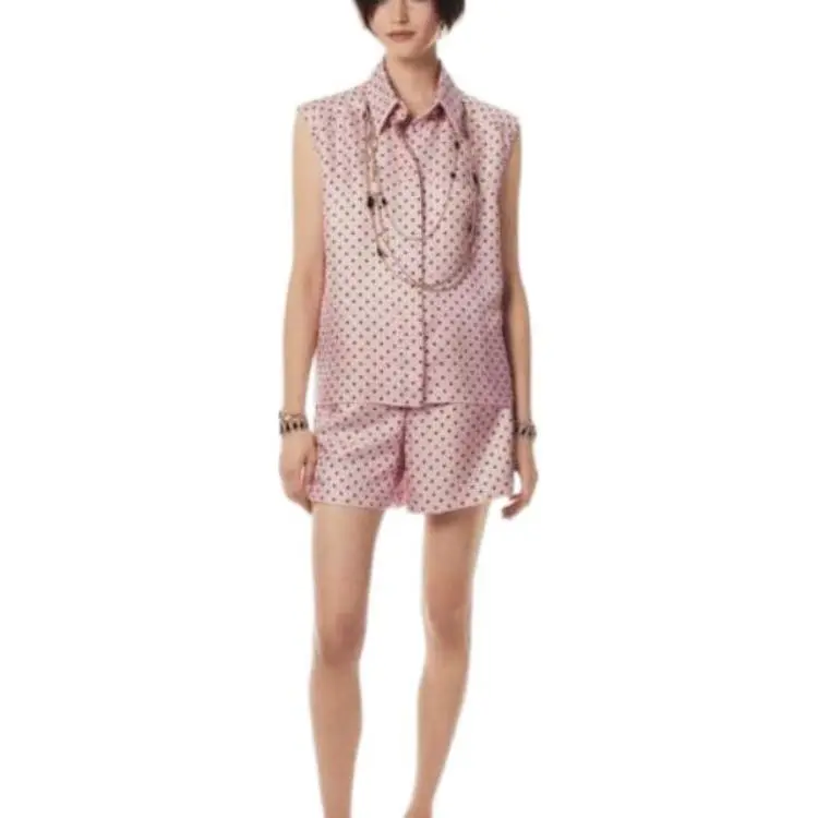 CHANEL 24 Spring And Summer Casual Shorts Women's Light Pink-2