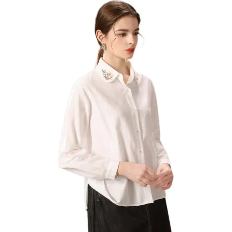 FENHONGMALI Shirt Women's White-2