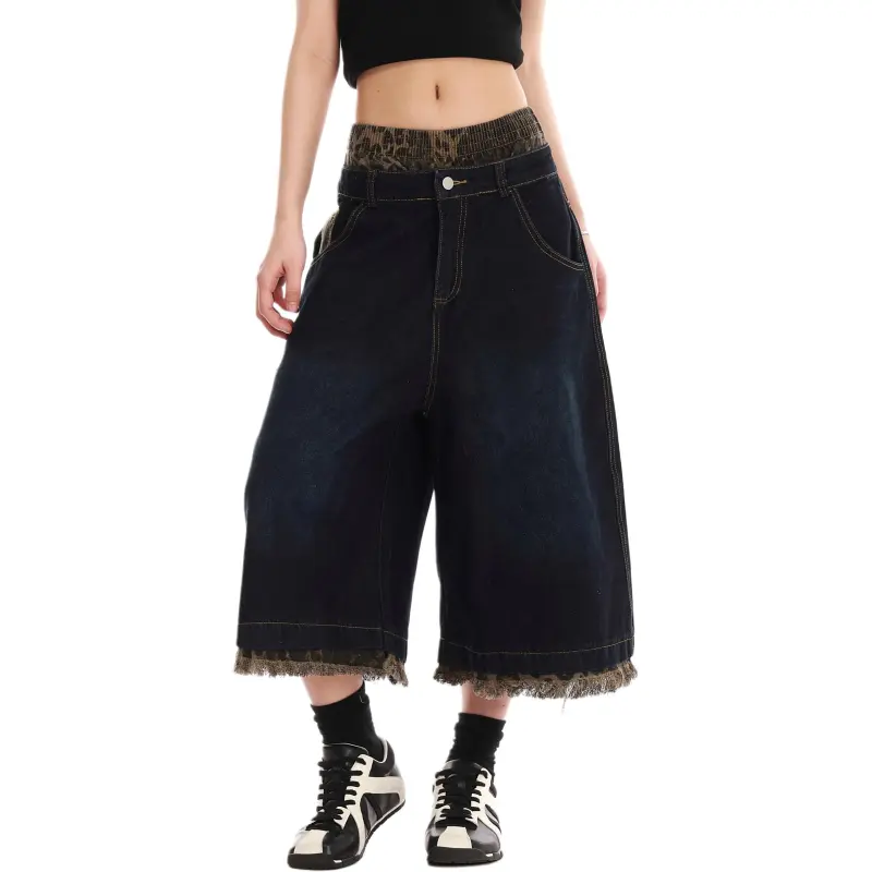 VINMUK Denim Shorts Unisex Blue-2