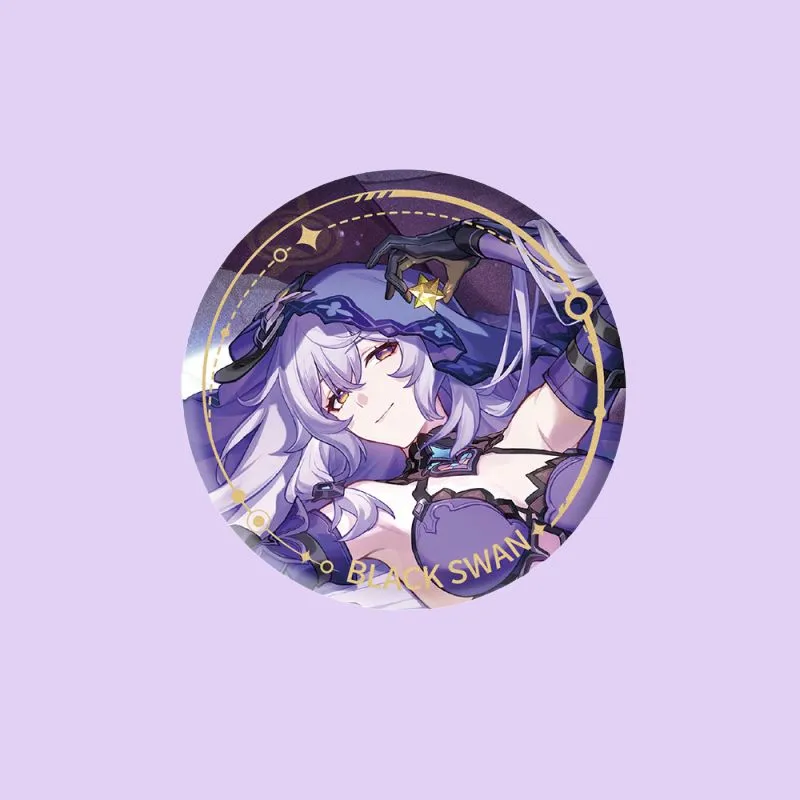 MIHOYO Honkai, Star Rail, Black Swan, Illustrated Collection Tinplate, Void Journey Badges-2