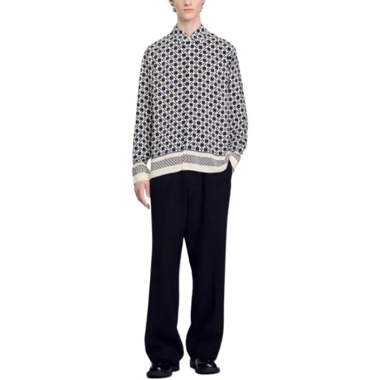 Sandro Square Cross motif Shirt-1