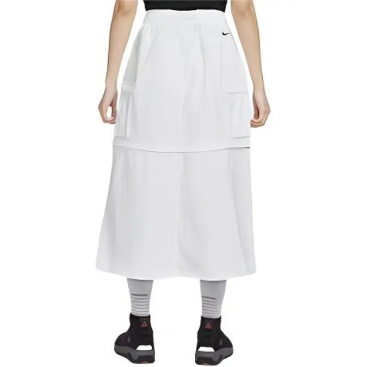 Nike SS24 Casual Long Skirts Women's White-1