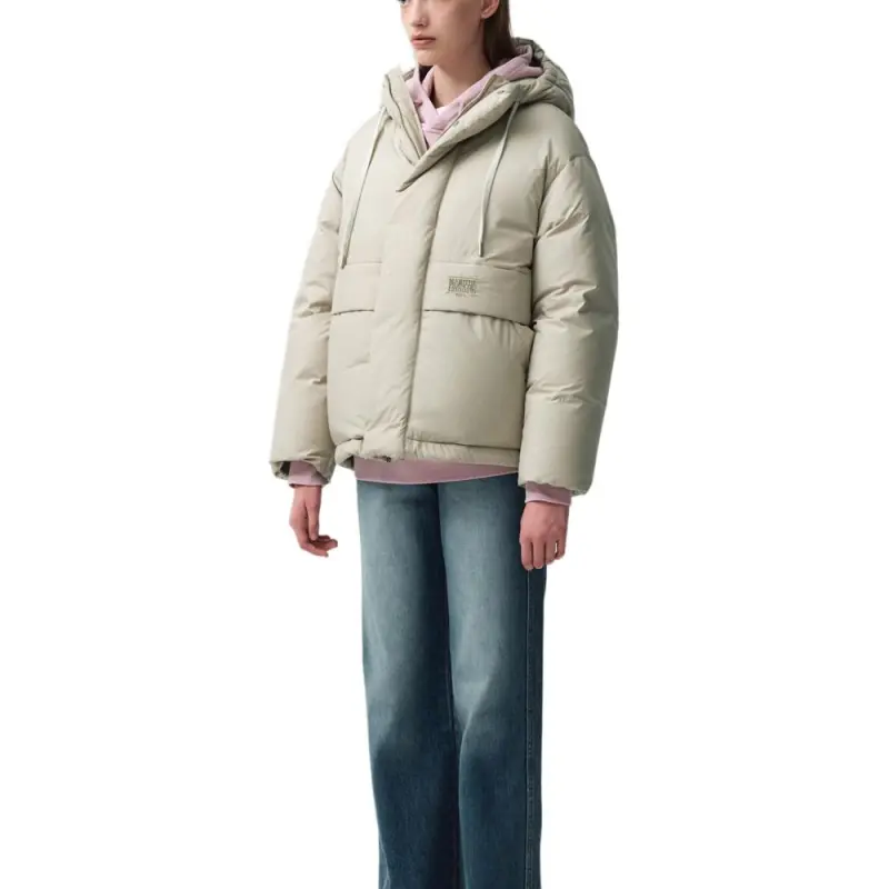 Marithe Francois Girbaud FW24 Down Jacket Unisex Light Beige-3