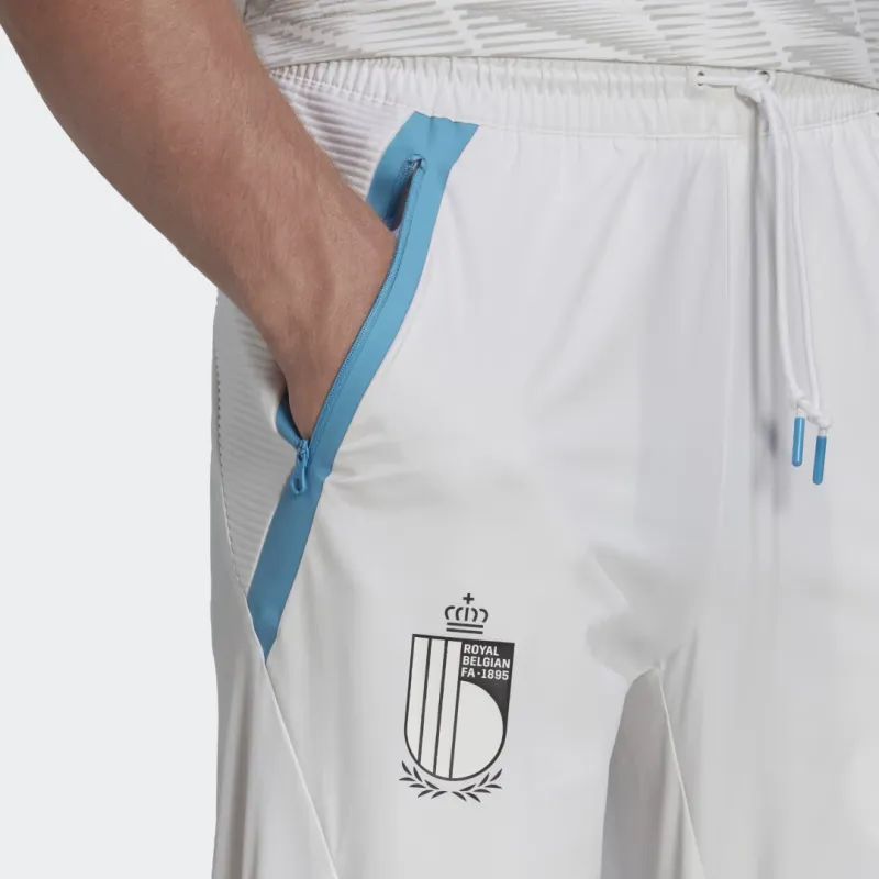 Adidas Belgium Soccer Bottoms Belgian National Team Unisex White-3
