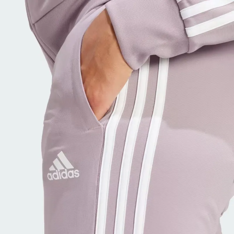 Adidas Women's Primegreen Essentials Warm Slim Tapered 3 Stripes Track Tracksuit Bottoms Preloved Fig-5