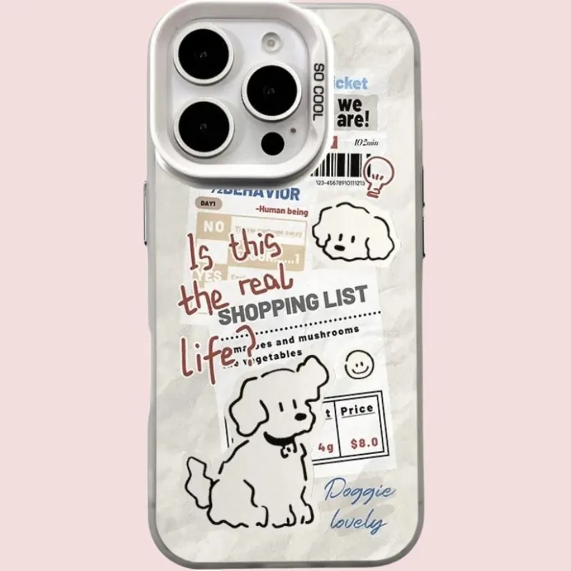 Wei Xin Acrylic Material Newspaper Maltese Phone Cases Compatible With IPhone 16/15 Pro Max/Apple 13/14 Pro/Max-1