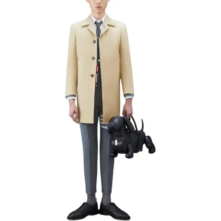 THOM BROWNE Mac Bal Collar Overcoat-1