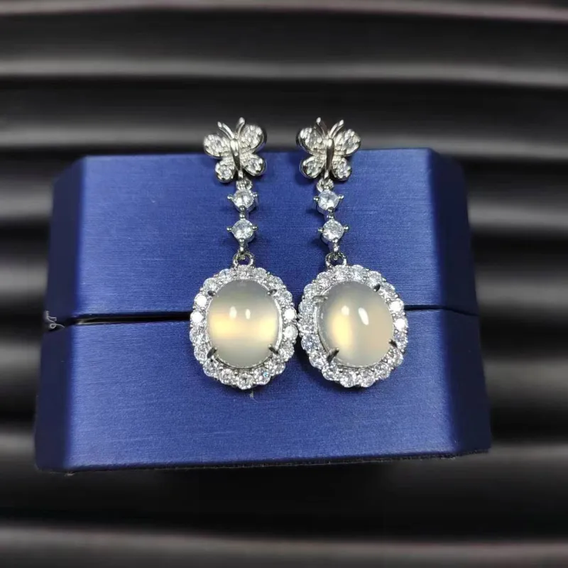 JUNWEN Chalcedony Stud Earrings Women's-8