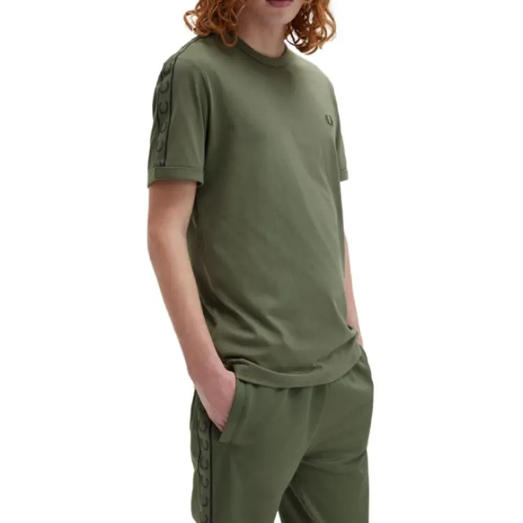 FRED PERRY T Shirts Men Green-3