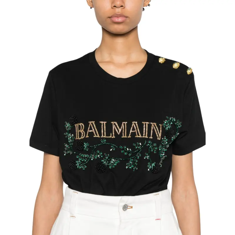 BALMAIN Logo-embellished T-shirt-4