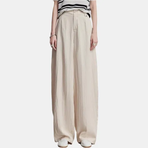 Initial Language Casual Pants Women's Apricot