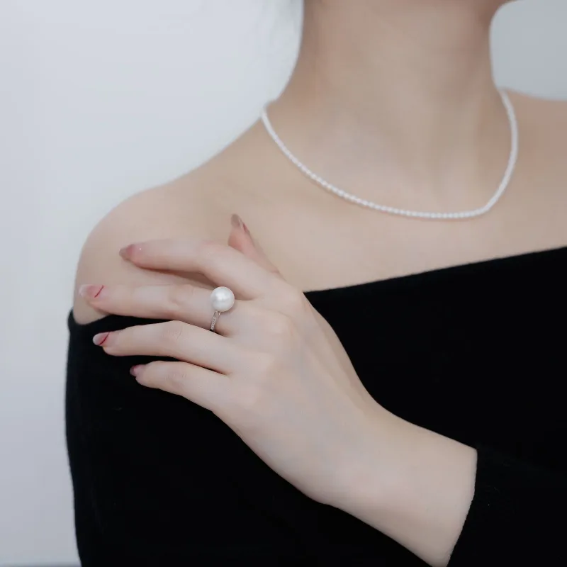 ANGEPERLE Freshwater Pearl Rings Women's-4