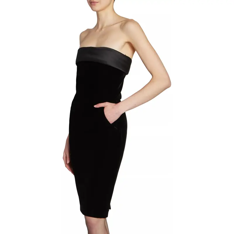 SAINT LAURENT FW23 Sleeveless Dress Women's Black-6