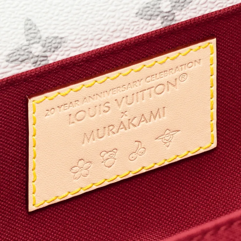 LOUIS VUITTON Takashi Murakami, Collaboration Leather Shoulder Bag, Crossbody Bag, Handbag Women's White-4