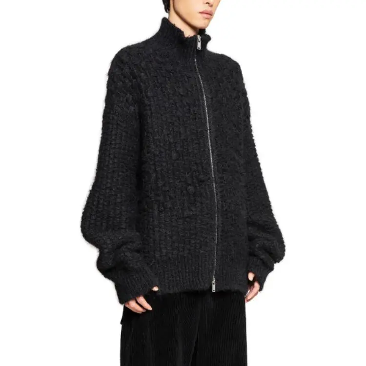 JIL SANDER Chunky Knit High Neck Cardigan-4