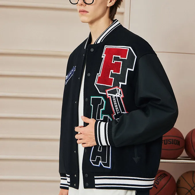 FILA FUSION Baseball Jacket Men's Jet Black-3
