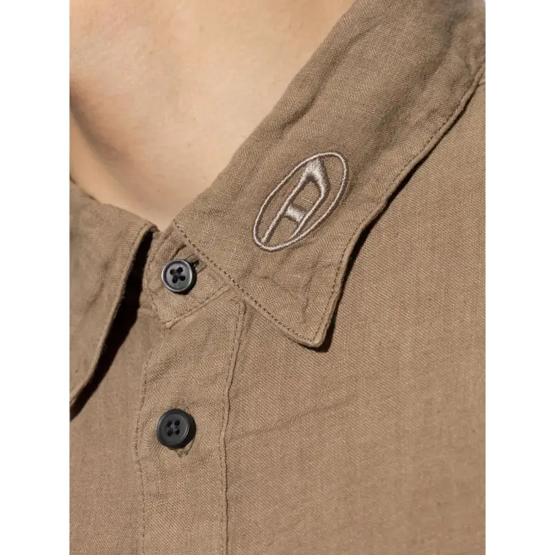 DIESEL S Werp Logo Embroidered Shirt-4