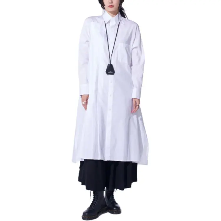 Yohji Yamamoto S'YTE FW24 Long Sleeved Dress Women's White-4