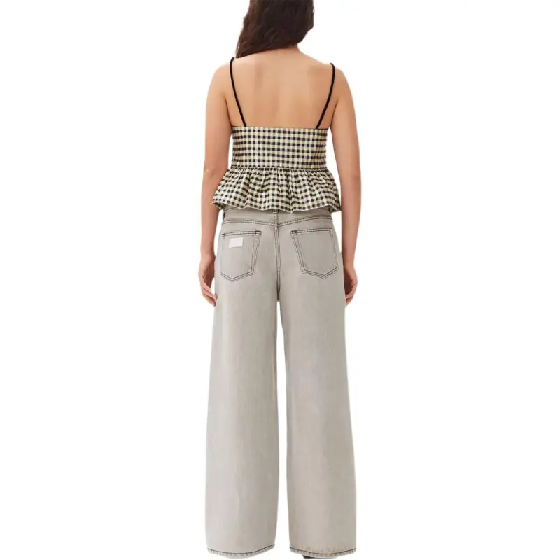 GANNI Check Jacquard Top-4