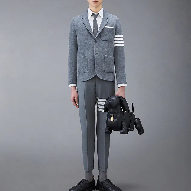 THOM BROWNE 4 Bar Knitted Blazer-2