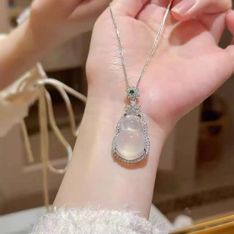 Grace Chalcedony Necklaces Women's-9