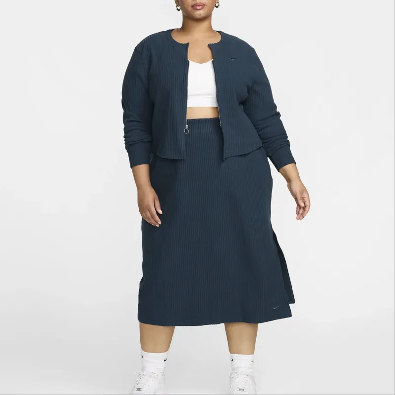 Nike Sportswear Chill Rib Women's Slim Midi Skirt Plus Size-2