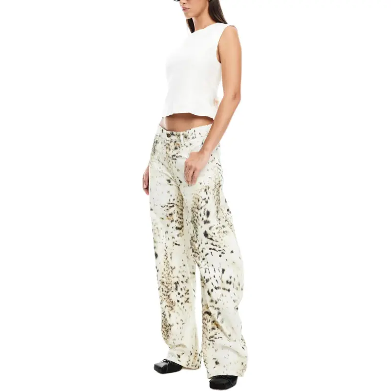 Lioness HORSESHOE JEAN Jeans Women's Snow Leopard-5