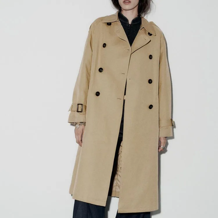 ZARA Trench Coat Women's Light Camel-2