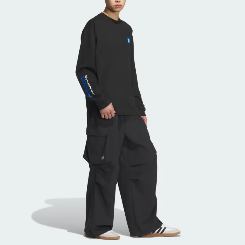 Adidas Originals CITY SKATE LONG SLEEVE T Shirt Men's Black-1