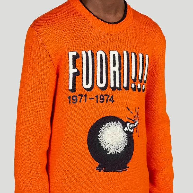 GUCCI Sweaters Men Orange-4