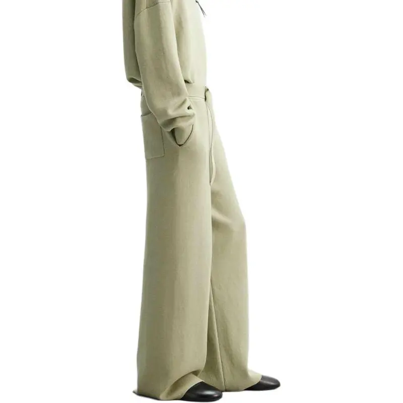 ZARA x NANUSHKA Nanushka Collaboration Casual Pants Men's Washed Green-2