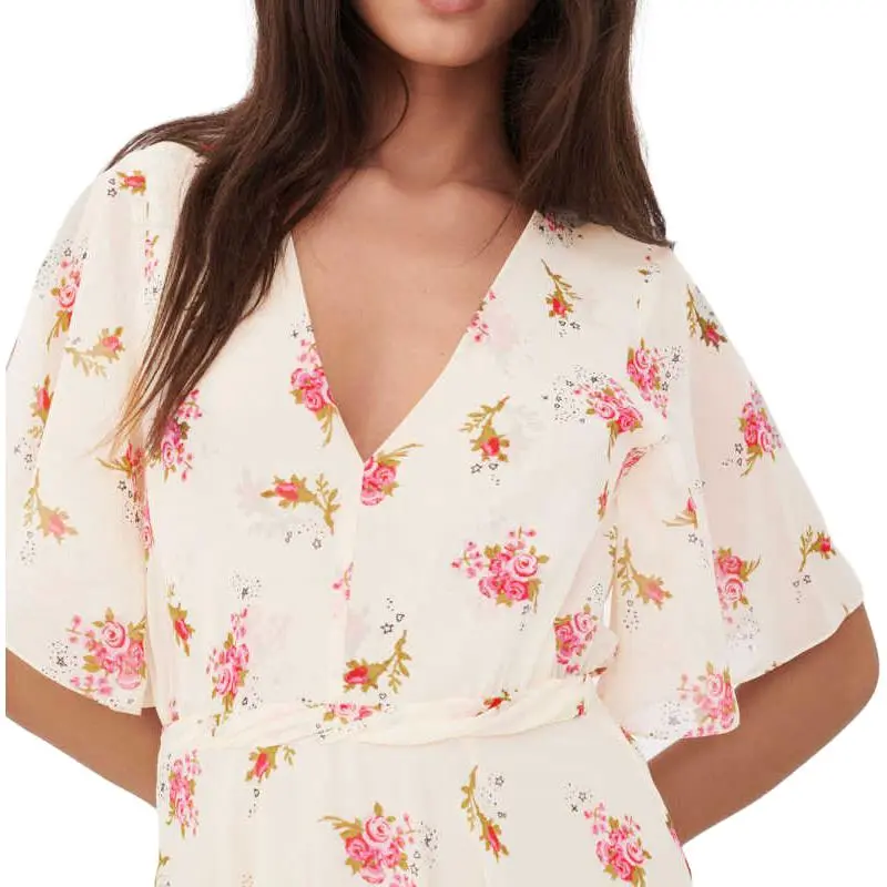 Maje Short Sleeved Dress Women's Beige-3