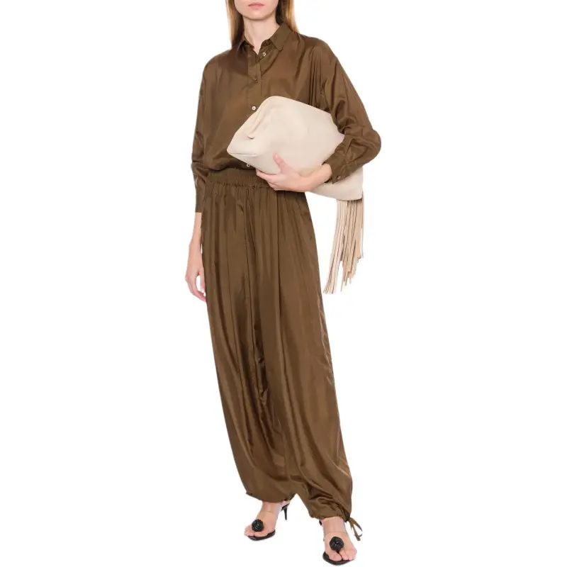 PHILOSOPHY DI LORENZO SERAFINI Silk Tapered Trousers-1