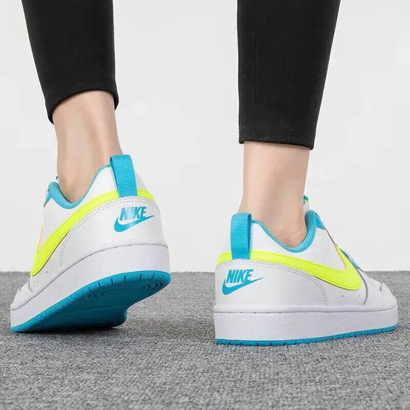 Nike Court Borough Low 2 GS 'White Baltic Blue Volt'-3