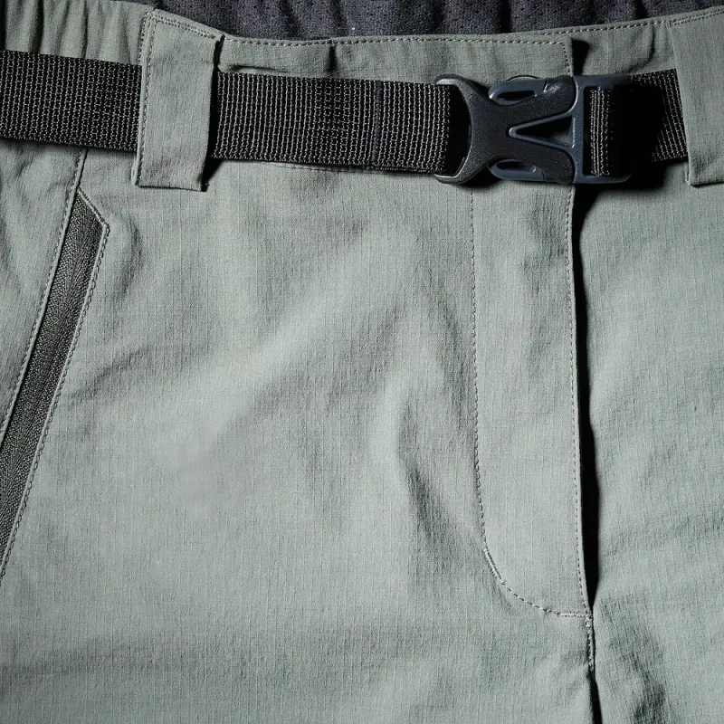 DECATHLON Casual Shorts Women's Khaki Gray/Black Olive-2